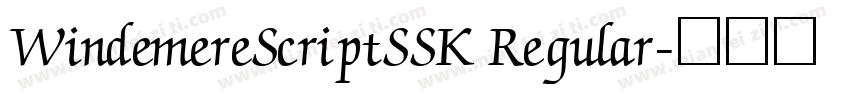 WindemereScriptSSK Regular字体转换